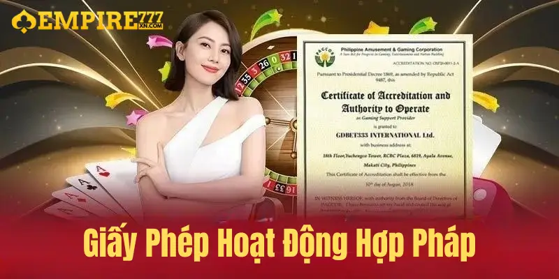 Giấy phép hoạt động hợp pháp